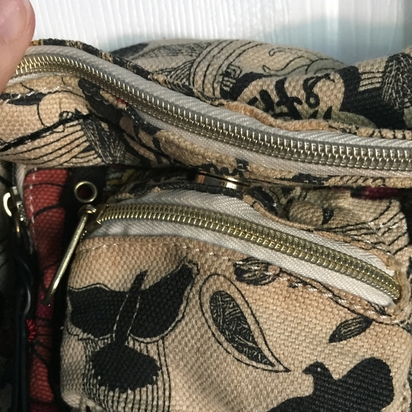 The Sak Foldover Crossbody Floral Bird Design - Picture 4 of 14